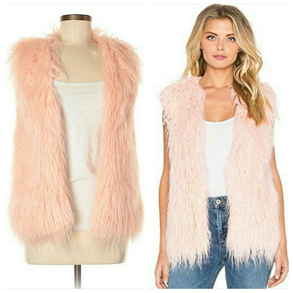 MinkPink Endless Shaggy Vest NWT